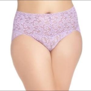 Hanky Panky Retro Lace V-kini Soft Purple Lilac 3X